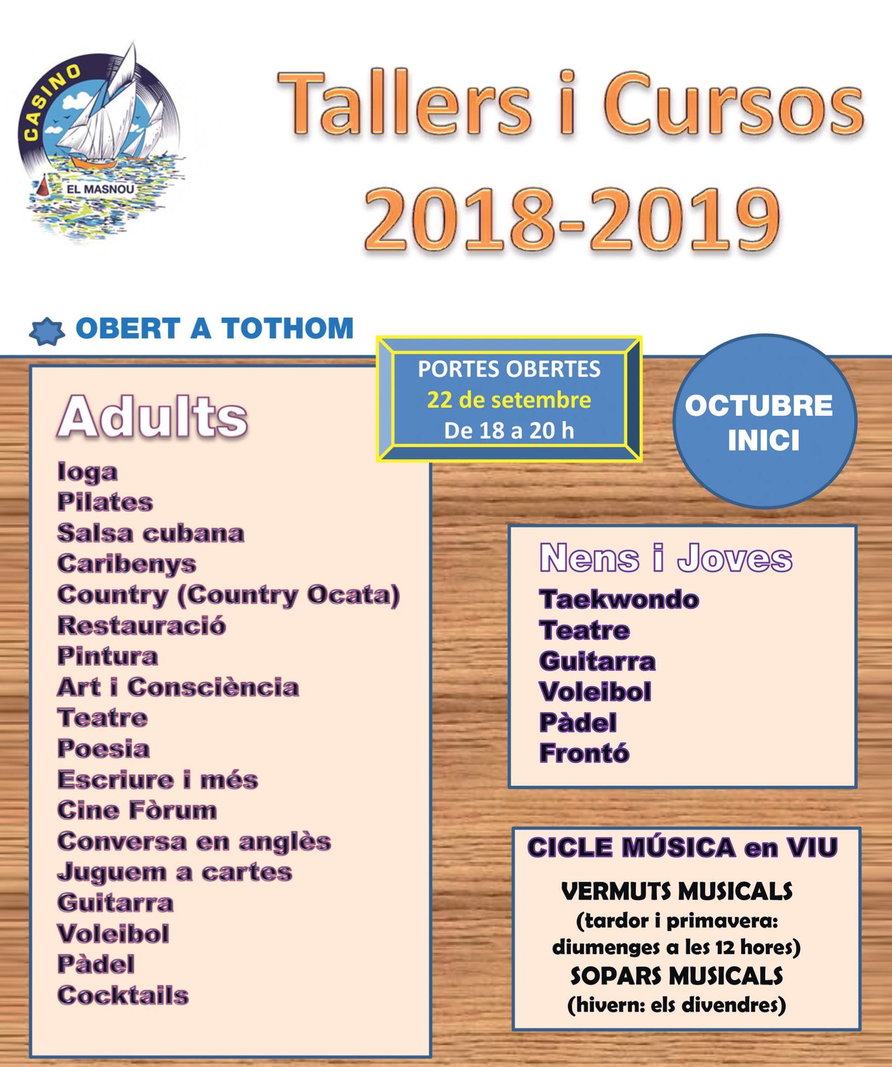 Cursos i Tallers 2018-19